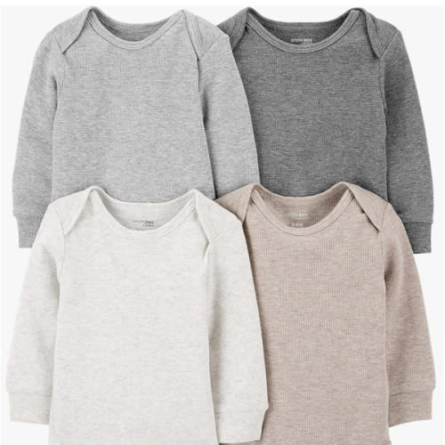 Simple Joys by Carter's Baby 4-Pack Long-Sleeve Thermal Bodysuit