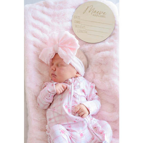 Personalized Birth Stats Wood Announcement in Signature Duo | Caden Lane