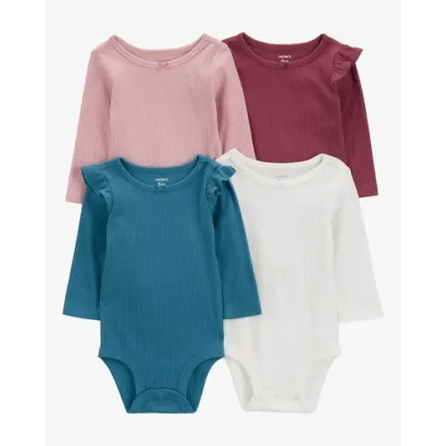 Baby 4-Pack Long-Sleeve Bodysuits - Carter's | Carter's