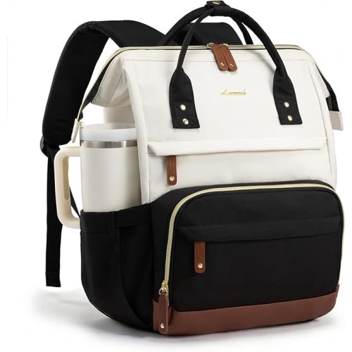 LOVEVOOK Laptop Backpack for Women, 15.6 Inch Work Business Backpacks Purse With Large Capacity, Waterproof Nurse Bag College Bookbag for School, Waterproof Casual Daypack for Travel