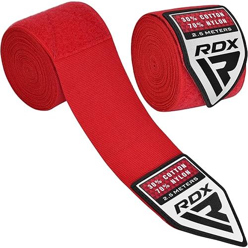 RDX Boxing Wraps Kids 2.5M Inner Gloves, Elasticated Thumb Loop Bandages, Junior Under Mitts Hand Fist Protector Wrist Support Straps, Muay Thai MMA Kickboxing Martial Arts Speed Bag Punching Training