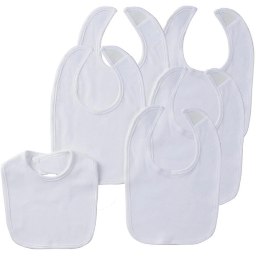 6-Pack White Cotton Baby Dribbler Bibs | Gerber Childrenswear