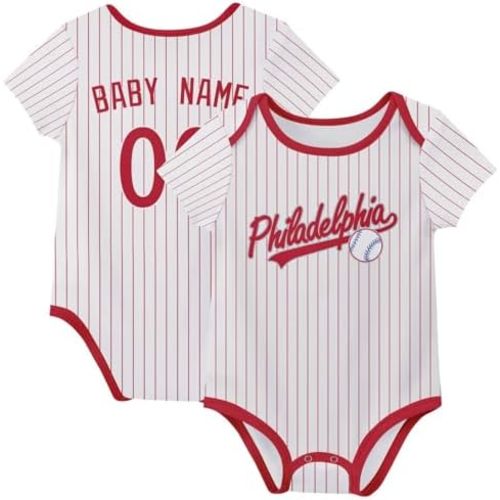 KREDE Baby Clothes Unisex Bodysuit Personalized Custom Baby Name Number Gifts for Boy Girl