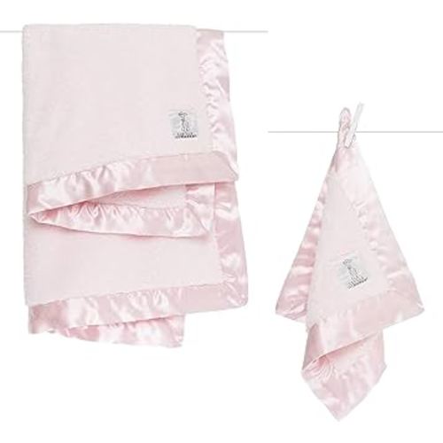 Little Giraffe Baby Gift Set - Chenille Blanky & Stroller Blanket (Pink)