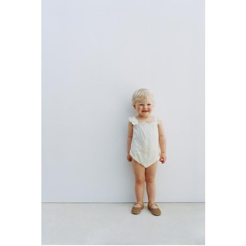 EMBROIDERED BUTTERFLY ROMPER - Ecru | ZARA United States