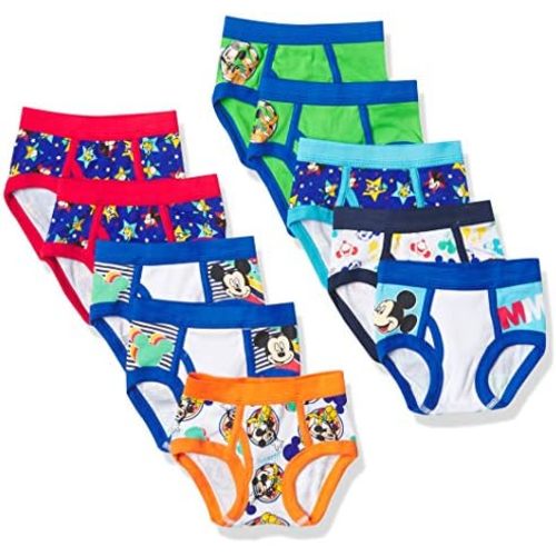 Disney Boys' Mickey Mouse 100% Combed Cotton Briefs Available in Sizes 2/3t, 4t, 4, 6 and 8