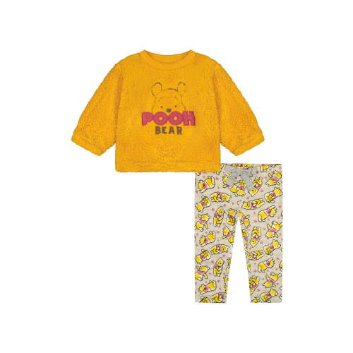 Disney Winnie The Pooh Baby Girl Sherpa Legging Set - Disney Apparel