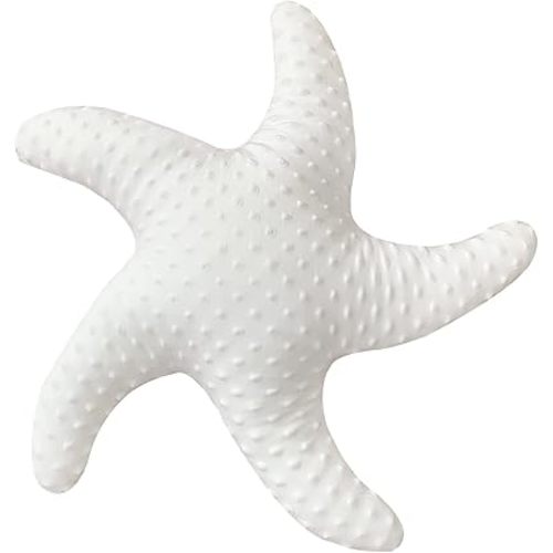 Marble Empire White Starfish Pillow Beach Themed Decorative Throw Pillows Soft Ocean Bedding Coastal Decor for Home Cute Star Shaped Stuffed Animal Plush for Small Couch Bed Bedroom Living Room