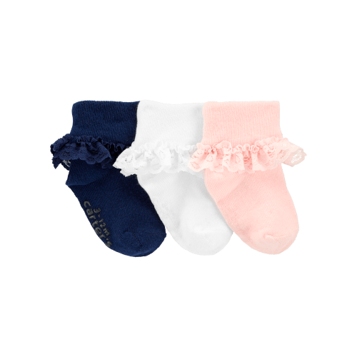Baby 3-Pack Lace Cuff Socks - Carter's | Carter's