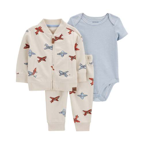 Baby 3-Piece Airplane Little Cardigan Set - Carter's | Carter's