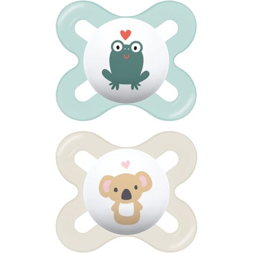Lot de tétines MAM Start (2 tétines, 1 étui de stérilisation inclus), tétines pour nouveau-né unisexes, meilleure tétine pour bébés allaités, étui de stérilisation pour tétine bébé