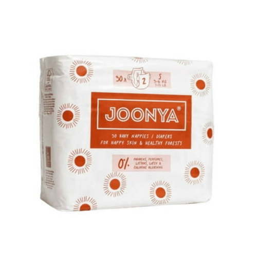 Joonya Baby Diapers **New Range** - NonToxic, Eco-Friendly, Ultra Slim, Overnight Use - Bulk Disposable Eco Diapers - Made in Denmark - Size 2 S (7-13 lb) - 1 Bag of 30