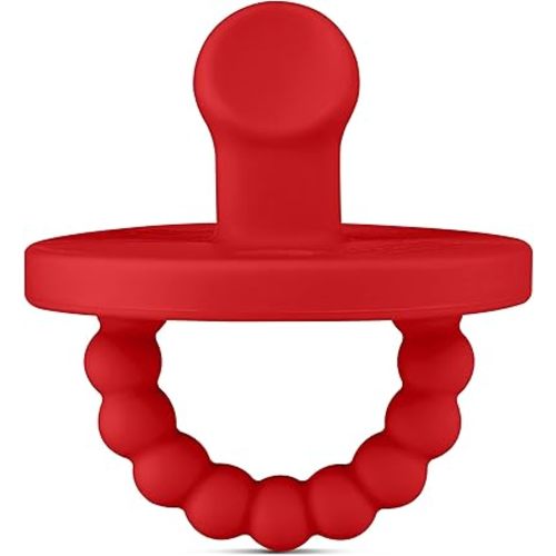 Ryan & Rose Cutie PAT Pacifier Teether (Slant, Red)