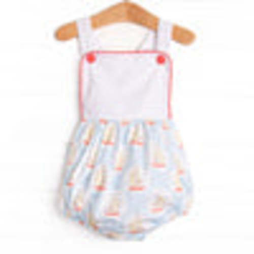 Scalloped Sails Sunsuit, Blue – Stitchy Fish