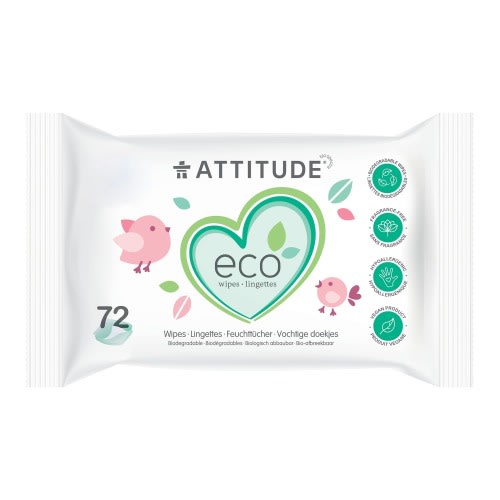Biodegradable Baby Wipes - Fragrance-free I ATTITUDE