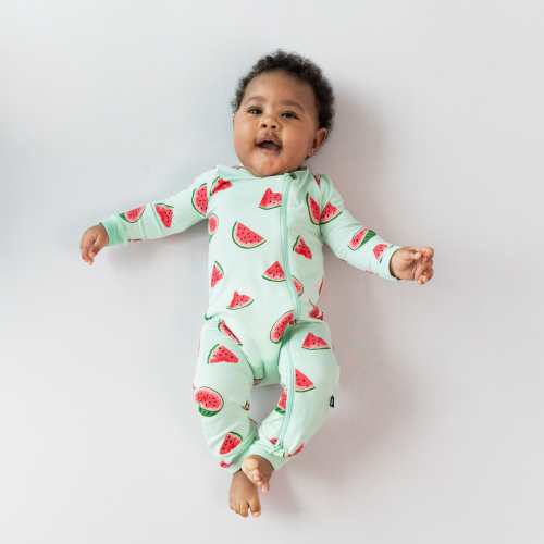 Zippered Romper in Watermelon