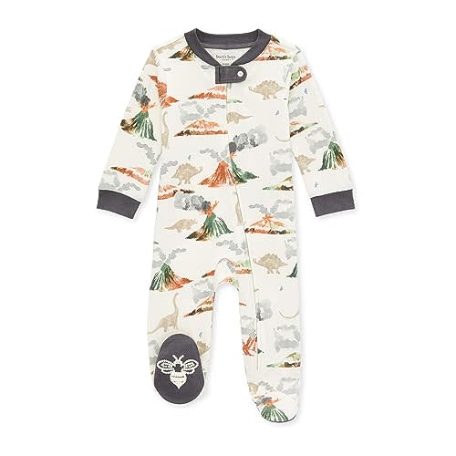 Burt's Bees Baby Boys' Sleep and Play Pjs, 100% Organic Cotton One-piece Zip Front Romper Jumpsuit Pajamas