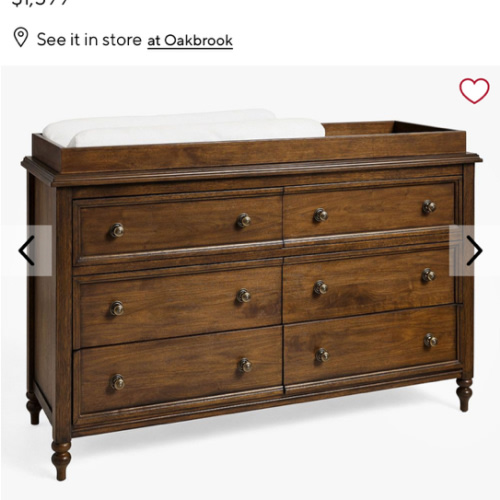 Chris Loves Julia Turned Wood 6-Drawer Dresser & Topper Set (56w x 19d")