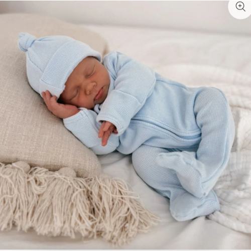 Newborn Boys Onesie - Baby Blue | 3 Little Crowns