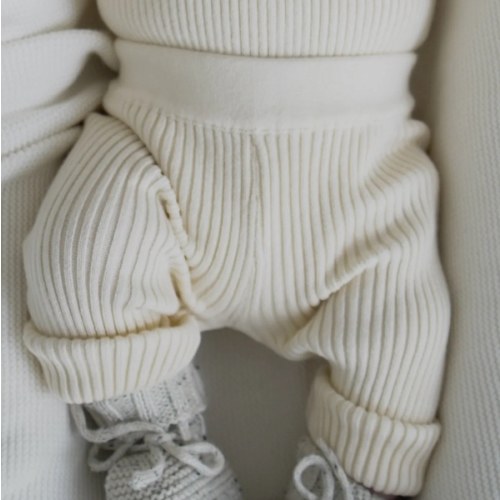 Luna + Luca Baby Rib Leggings - Cream