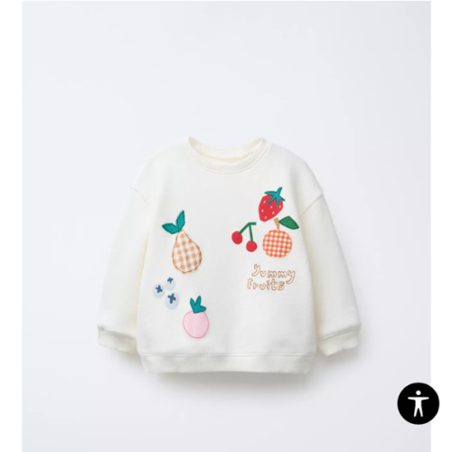 FRUIT PATCH SWEATSHIRT - Oyster-white | ZARA United States