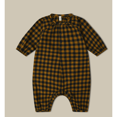 Blueberry Gingham Onesie | Organic Zoo
