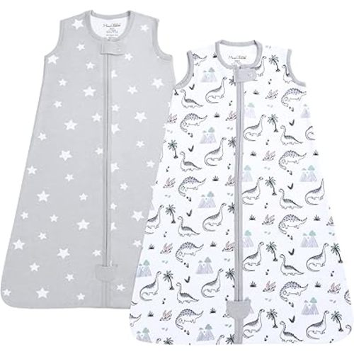 Mama Cheetah Baby Sleep Sack 0.5 TOG, Organic Cotton Baby Wearable Blanket with Two-Way Zipper, Swaddle Transition Baby Sleeping Bag for Newborn Infant Toddler Boy Girl, 6-12 Months