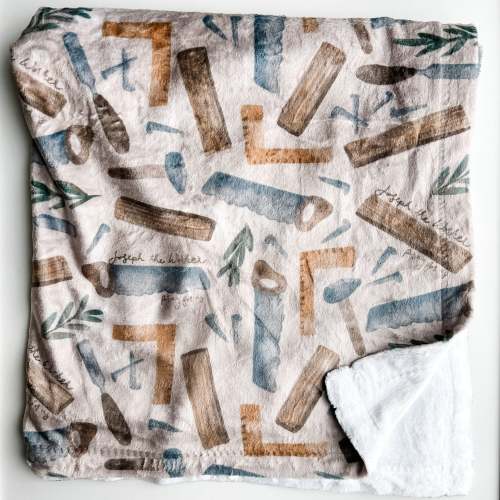 St. Joseph the Worker Minky Blanket