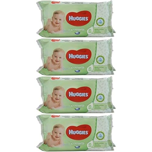 Huggies Baby Wipes Natural Care with Aloe Vera, 56 Count (Pack of 4)
