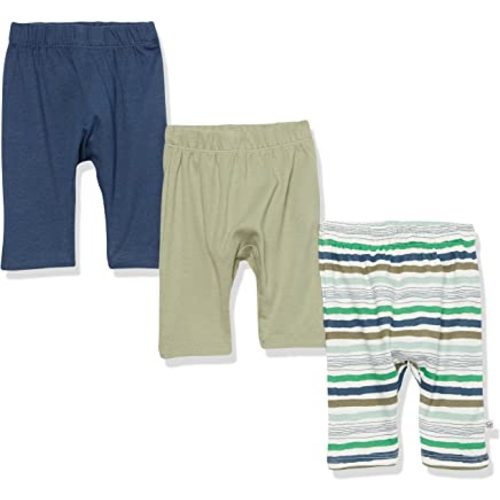 HonestBaby Multipack Harem Pants Roomy Fit Pull on Bottoms 100% Organic Cotton for Infant Baby Boys, Girls, Unisex (Legacy)