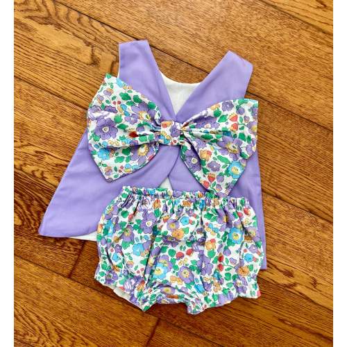 Betsy bow back bloomerset in purple