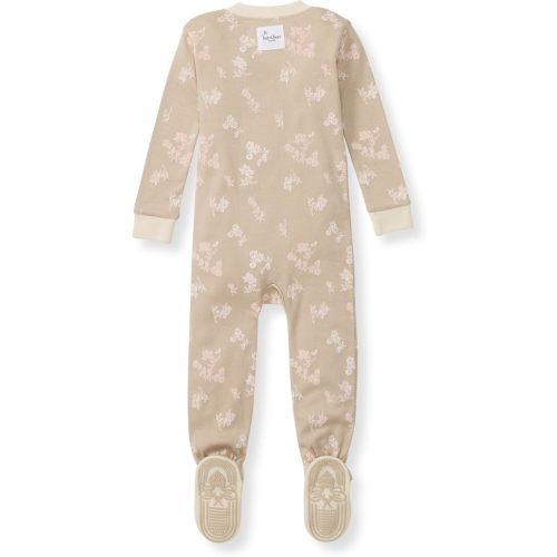 Burt's Bees Baby Girls' Snug Fit One-Piece Footed Non-Slip Sleeper Pajamas