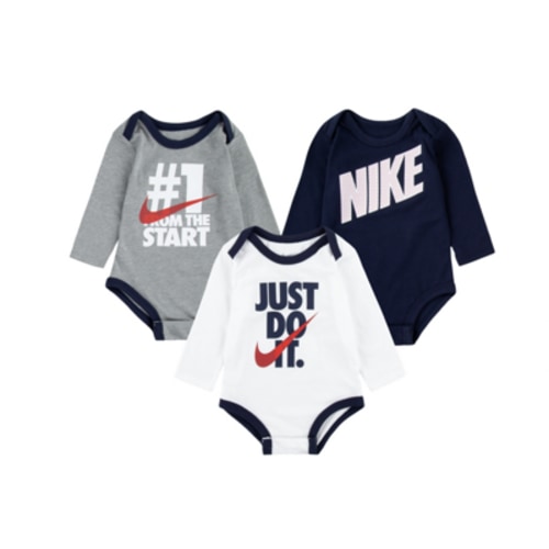 Baby's 3-Pack Happy Logo Bodysuit Set - Blue Multi - Size Newborn