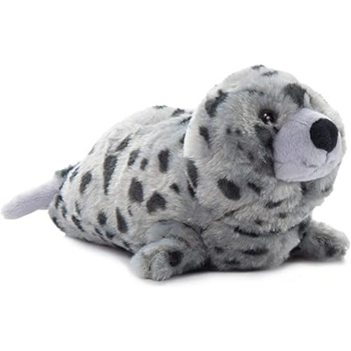 The Petting Zoo Harbor Seal Gray Stuffed Animal Plushie, Gifts for Kids, Wild Onez Wildlife Animals, Seal Plush Toy 12 inches