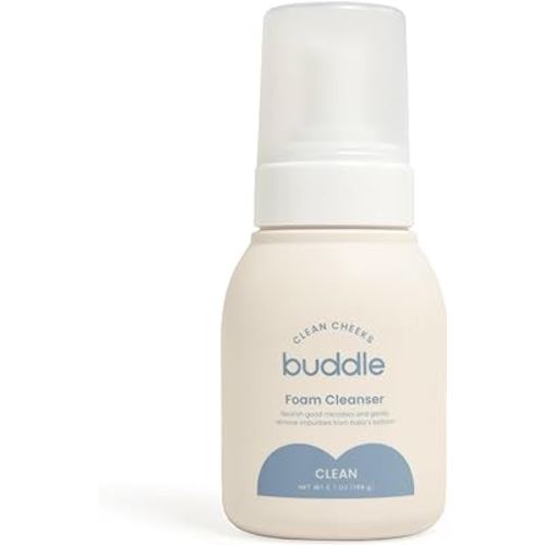 Clean Cheeks Foam Cleanser No-Rinse Baby Cleansing for Sensitive Skin, Paraben & Fragrance-Free, Pediatrician & Dermatologist Tested, 6.7oz