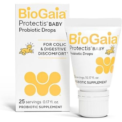 BioGaia Protectis Baby Probiotic Drops | Baby Essentials for Colic & Gas Relief | Safe for Newborns | Ease Crying, Fussing, Colic, Gas, Spit-ups & Constipation | No Dairy, Soy & Gluten | 5mL