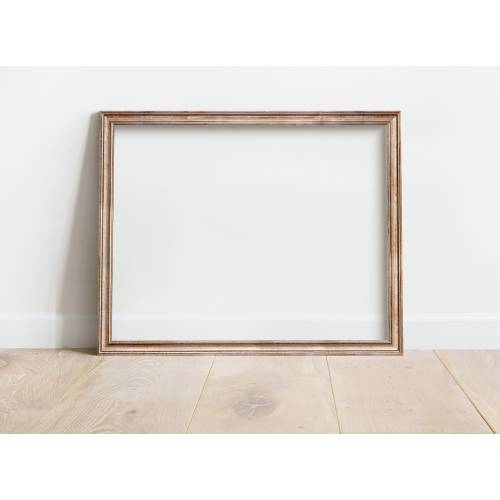 11x14 Silver Washed Natural Wood Picture Frame - Real Wood Custom Frames for a Gallery Wall, Champagne Silver Wall Frames for Custom Framed Art
