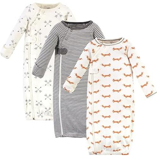 Touched by Nature Baby Organic Cotton Zipper Gowns