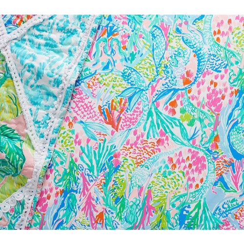 Lilly Pulitzer Mermaid Cove Organic Crib Fitted Sheet
