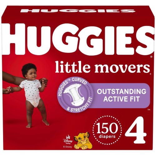 Size 4-Huggies Little Movers Diapers