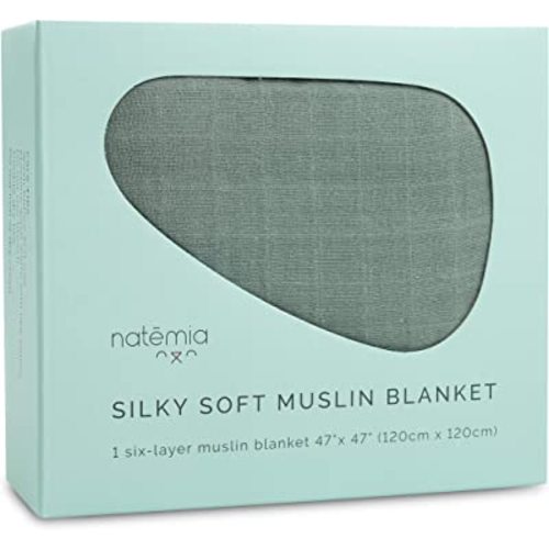 Amazon.com: Natemia Large Muslin Baby Blanket - Super Soft, Absorbent, Breathable - 6-Layer 47”x47” for Babies and Toddlers - Multi-Use Baby Towel, Stroller Cover, and Receiving Blanket : Baby
