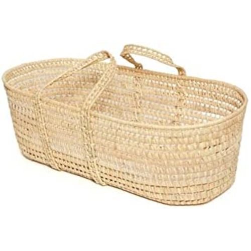 Lamlo Baby Wicker Moses Basket, Natural Look Baby Basket - Baby Carrier with Mattress and Sheet