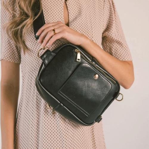 MINI MAE - Black Diaper Bag