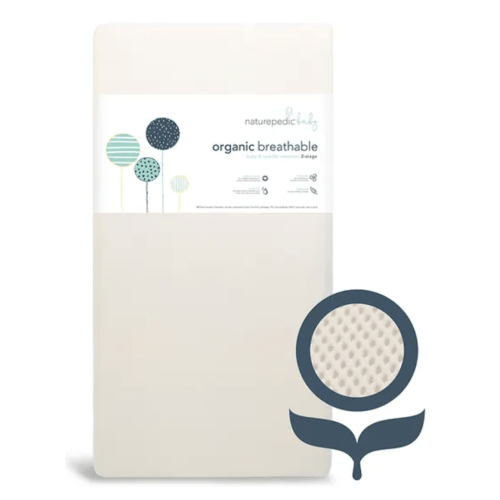 Breathable Organic 2-Stage Crib Mattress for Babies and Toddlers - Innerspring Option