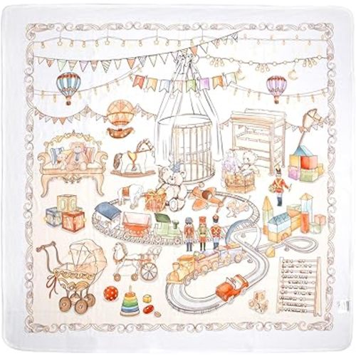 Baby Muslin Swaddle Blanket for Boys & Girls- 47x47 Inch, Nursery Receiving Blanket for Newborn, Ultra-Soft, Breathable, Multi-Use, Machine Washable