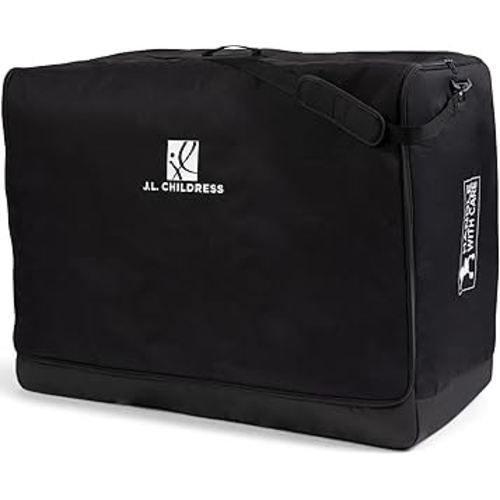 J.L. Childress Universal Stroller Travel Bag for Airplane - Fits Most Baby Strollers, Flying Essentials, Airport Accessories for Gate or Luggage Check, ID Card, AirTag Compatible - Large, Padded
