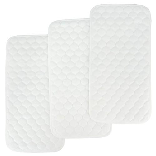 BlueSnail Quilted Thicker Waterproof Changing Pad Liners, 3 Count (Snow White) - snow white