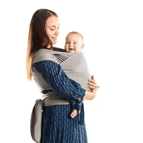 Boba Baby Wrap Carrier Newborn to Toddler - Stretchy Baby Wraps Carrier Hands-Free Baby Carrier Wrap, Carrier Sling, Baby Carrier Newborn to Toddler 7-35lbs (Serenity Light Grey)