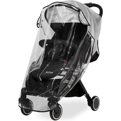 Clear Stroller Rain Cover, Universal Travel Weather Shield Breathable Baby Stroller Rain Cover for Windproof, Waterproof, Protect from Sun Dust Snow