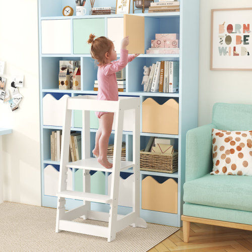 Lark Manor™ Toddler Kitchen Tower Helper Step Stool Adjustable & Reviews | Wayfair
